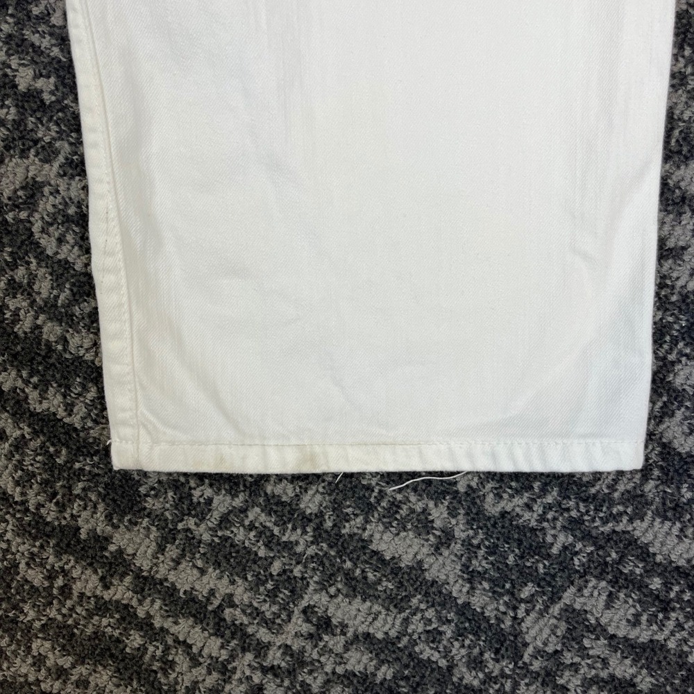 Y2K Sean John Jeans Mens 36 White Baggy Wide Leg 1969 Graphic Back Pocket Denim - Picture 8 of 10